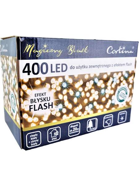 Lampki LED 400 2/20/FLE/WW+CW, flash