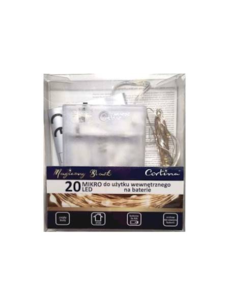 Lampki LED na baterie 20 wew. Łezki 4/19/NIK, ciepły biały