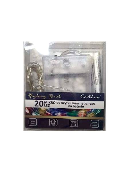 Lampki LED na baterie 20 wew. Łezki 4/19/NIK, multikolor