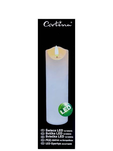 Świeca LED 3/20/WAX 5x17,5 cm biały [12]