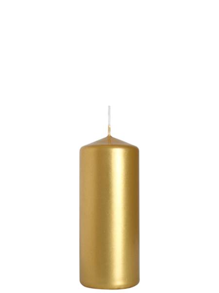 Świeca walec 60/150 złoty metalik