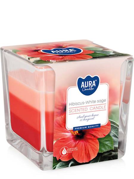 Świeca zapach. snk80-356 Hibiskus+Biała szałwia