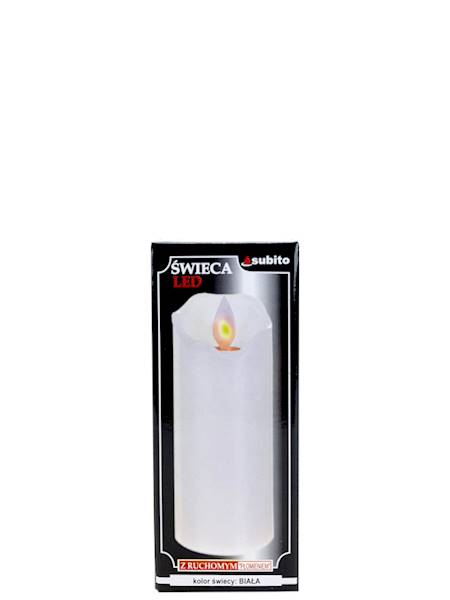 Świeca LED z ruchomym płomieniem 50/125 mm, biały [4]
