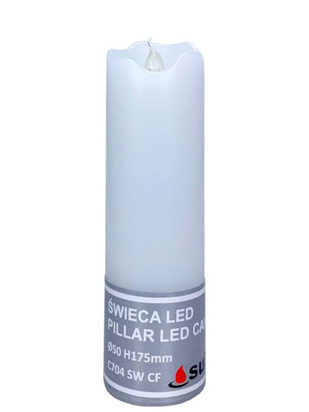 Świeca LED Subito C704 50/175, biały, płomień biały [12]