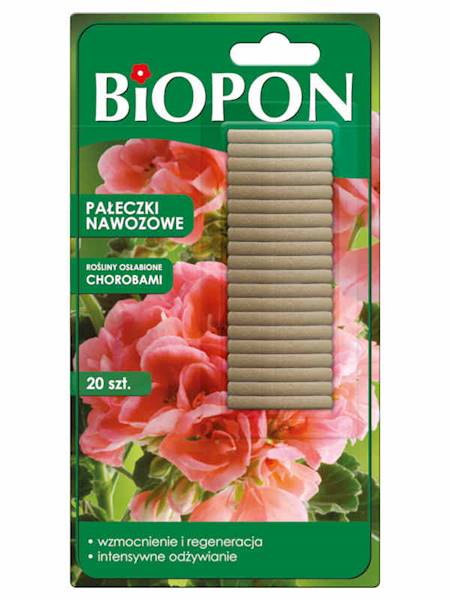 Biopon Pałeczki do Roślin osłabionych chorobami opak. 20 szt.