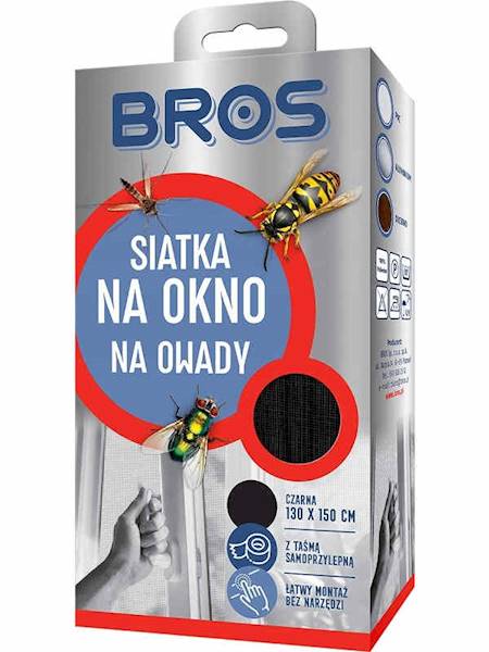 Bros Moskitiera 130x150 cm czarna [10]