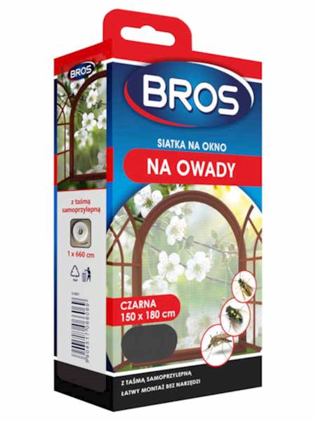 Bros Moskitiera 150x180 cm czarna [10]