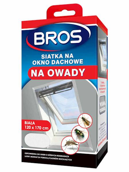 Bros Moskitiera na okno dachowe 120x170 biała [10]