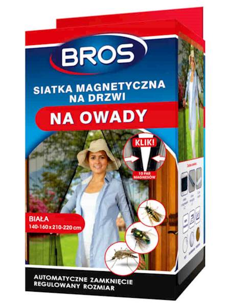 Bros Moskitiera 160x220 cm biała z magnesem [8]