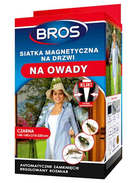 Bros Moskitiera 160x220 cm czarna z magnesem [8]