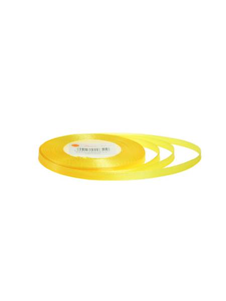 Wstążka satynowa 0,65 cm x 35 y gładka, yellow [20]