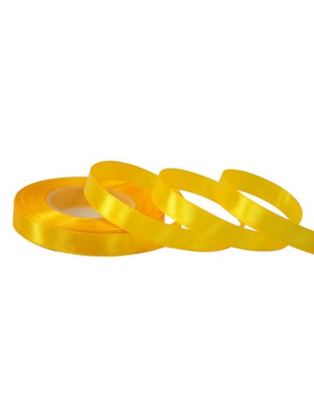 Wstążka satynowa 1,2 cm x 35 y gładka, dark yellow [20]