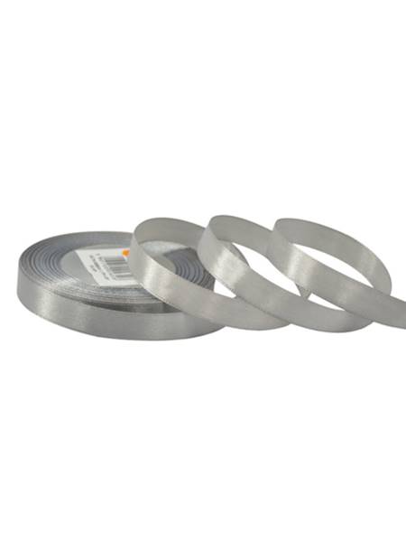 Wstążka satynowa 1,2 cm x 35 y gładka, silver [20]