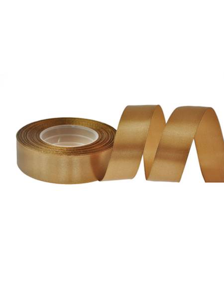 Wstążka satynowa 2,5 cm x 35 y gładka, gold [10]