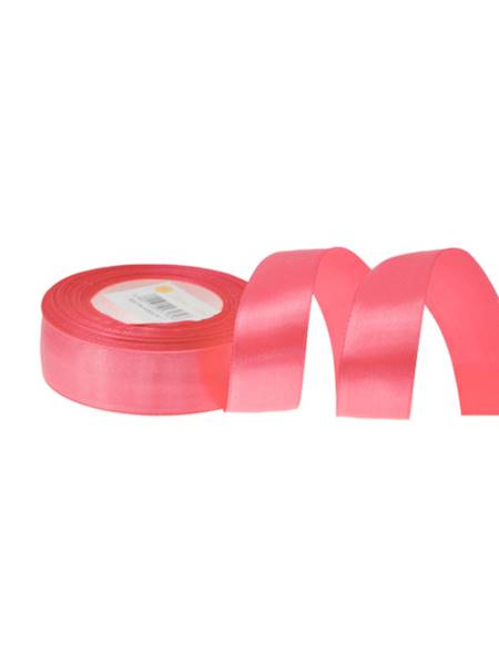 Wstążka satynowa 2,5 cm x 35 y gładka, indian pink [10]