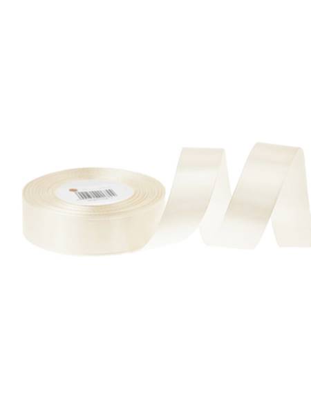Wstążka satynowa 2,5 cm x 35 y gładka, light ecru [10]