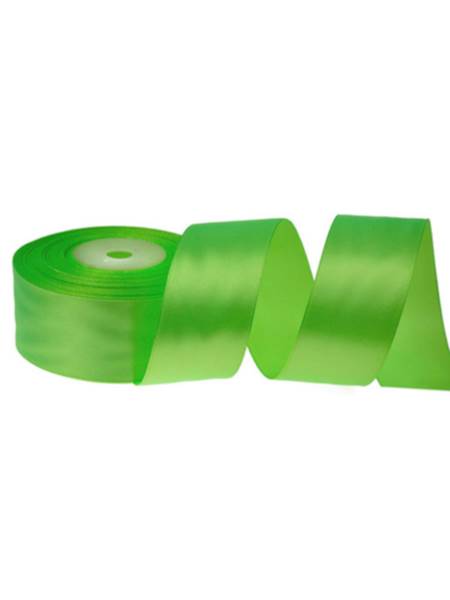 Wstążka satynowa 3,8 cm x 35 y gładka, apple green [5]