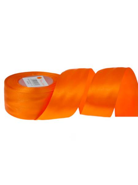 Wstążka satynowa 3,8 cm x 35 y gładka, orange [5]