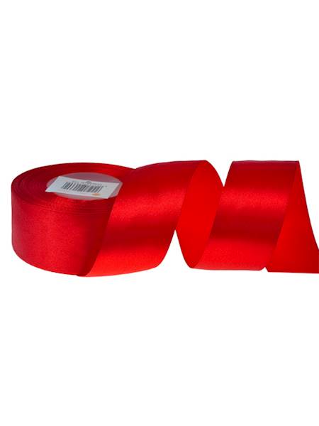 Wstążka satynowa 3,8 cm x 35 y gładka, red [5]