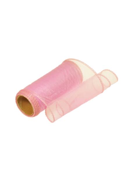 Organza 12 cm x 9 y gładka, pink [10]