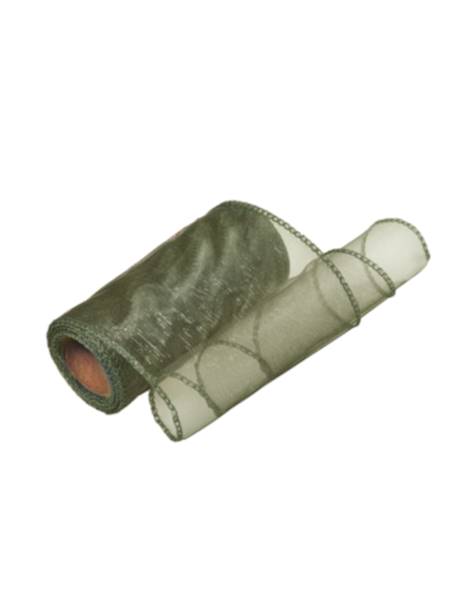 Organza 12 cm x 9 y gładka, silver [10]