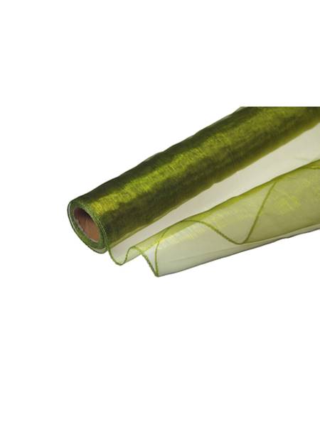 Organza 40 cm x 9 y gładka, dark olive green [10]