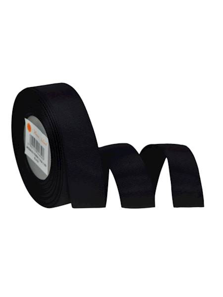 Wstążka ryps 2,5 cm x 25 y, black [10]