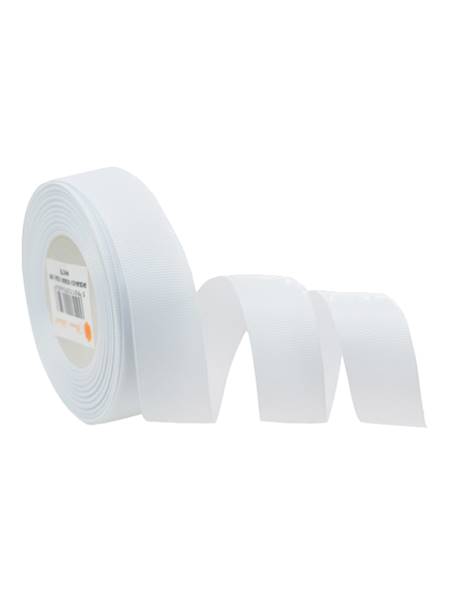 Wstążka ryps 2,5 cm x 25 y, white [10]