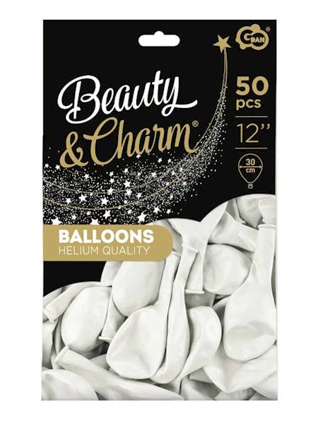 Balony B&C pastelowe białe 12" opak. 50 szt.