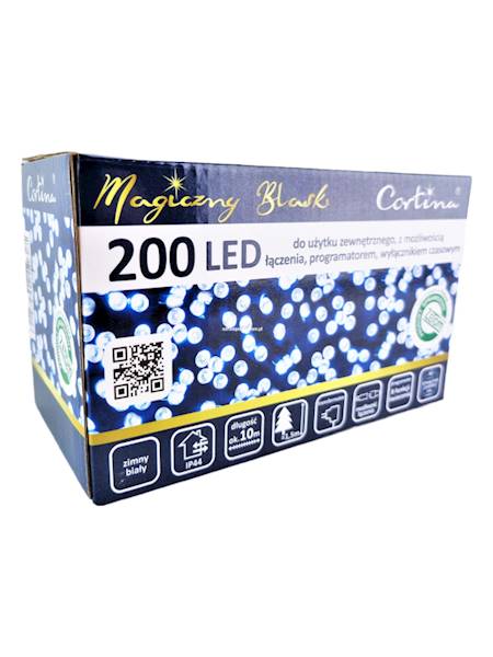 Lampki LED 200L 3/15/LED-TIM/CW