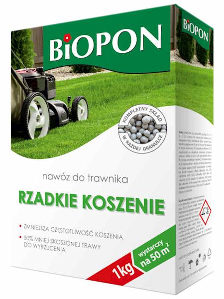 Biopon Nawóz do Traw rzadkie koszenie 1kg karton [12]