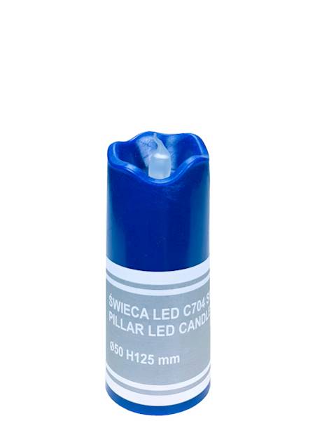 Świeca LED Subito C704 50/125, granatowy, płomień biały [12]