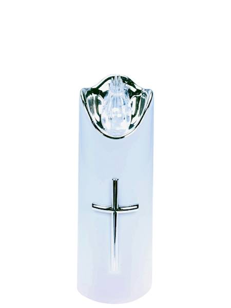 Świeca LED Rico 2/23/LUX biały+srebrny+biały [12]