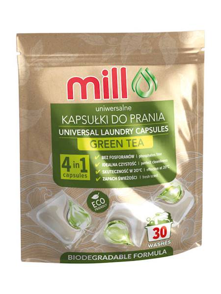 EcoMill Kapsułki do prania 2w1 Zielona herbata 30 szt. [6]