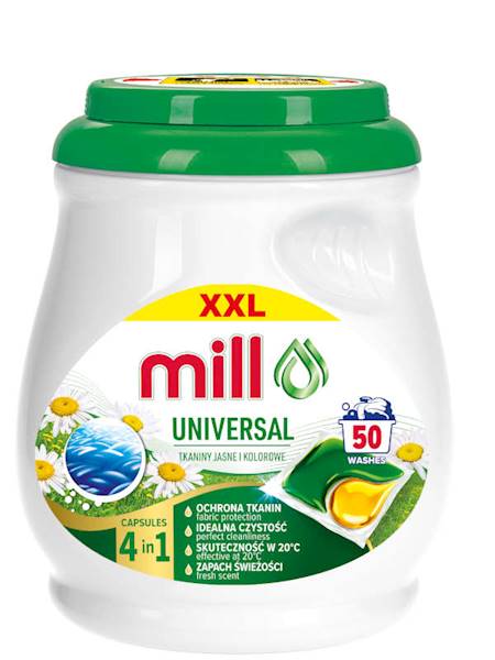 Mill Kapsułki do prania Professional Duo caps Uniwersalne 50 szt. [4]