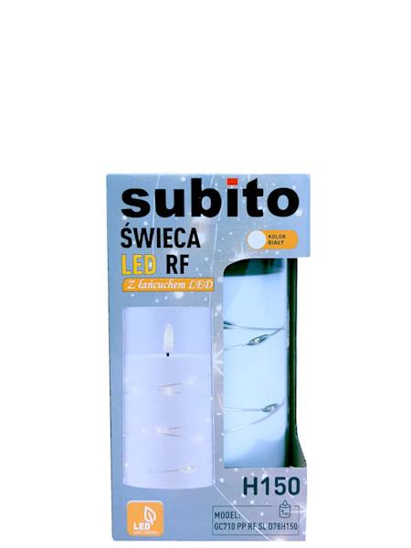 Świeca LED w tubie oplatana 78/150 GC711 367 biały [4]