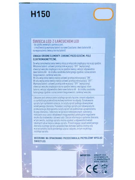 Świeca LED w tubie oplatana 78/150 GC711 371 kość słoniowa [4]