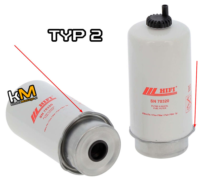 Filtr paliwa, typ 2, z wypustkami - HIFI
