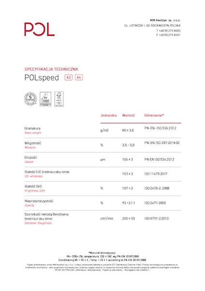 Papier POLSPEED A4 karton 5 ryz 500 kartek