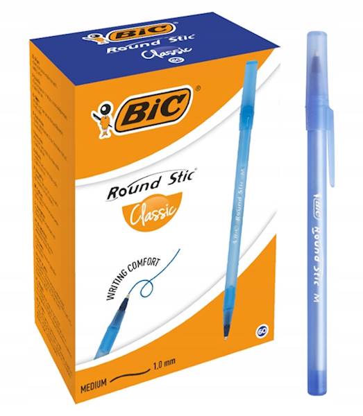 Długopis ROUND STIC SIMPLY niebieski 60 sztuk-BIC 
