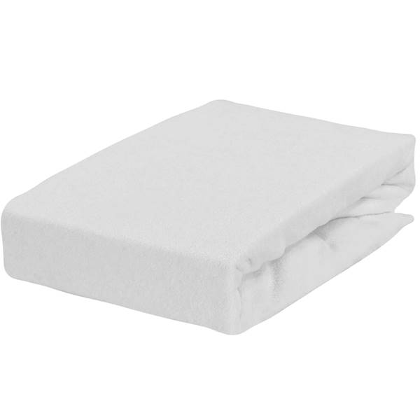 Prześcieradło frotte Białe z gumką 70x190