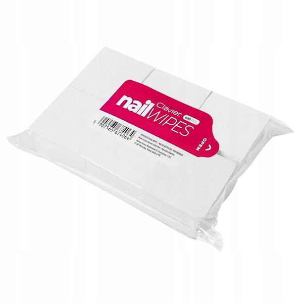 CLAVIER waciki bezpyłowe Nail wipes 600 szt