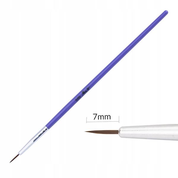 Pędzelek do zdobień jasnofioletowy 7mm .