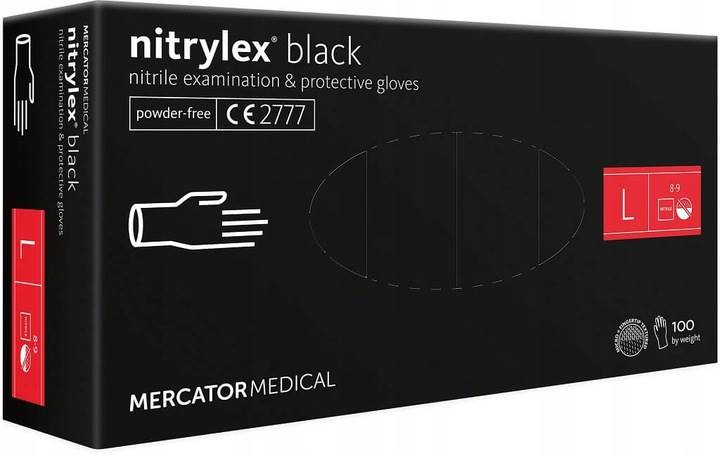 MERCATOR rękawiczki nitrylex black L
