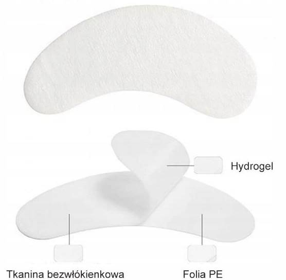 Płatki żelowe EYE PATCHES srebrne 100 szt