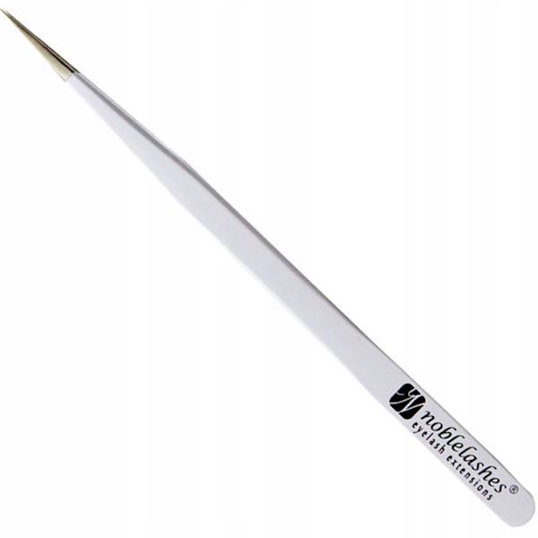 Noble Lashes Pęseta WHITE STRAIGHT prosta