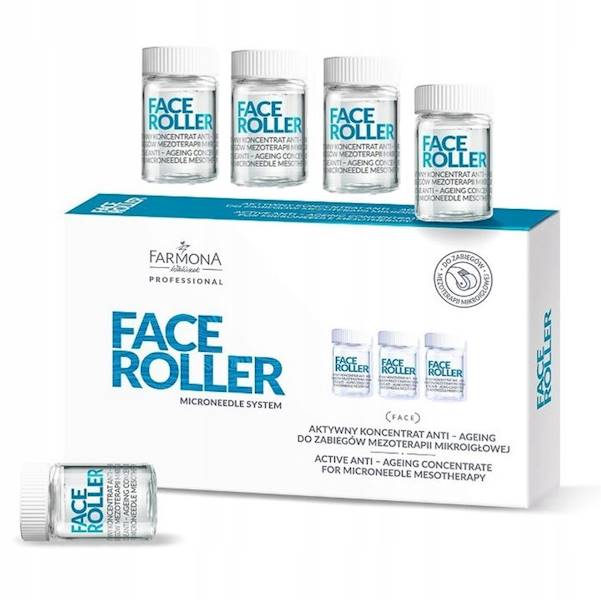 ZESTAW  FACE ROLLER koncentrat ANTI AGE 5 x 5ML