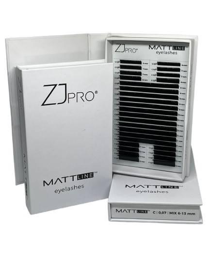 ZJ PRO Rzęsy MATTline C 0,07 | MIX  6mm-13mm