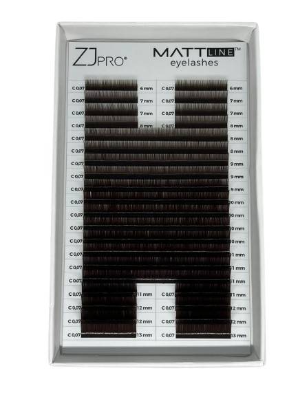 ZJ PRO Rzęsy MATTline BROWN C 0,07 | MIX  6mm-13mm