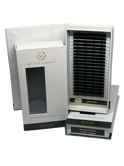 Rzęsy SL FAVORITE Intensive Black C 0,07 -9 mm